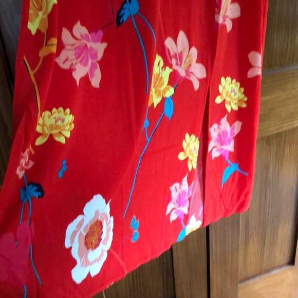 LOFT summer dress red tropical 16w 16/18 - Picture 4 of 5